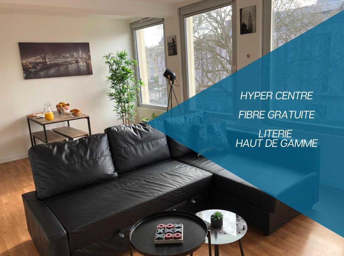 Hyper Centre - Wifi Fibre Gratuit - Jergweloh - Le New Yorkais Lägenhet Caen Exteriör bild